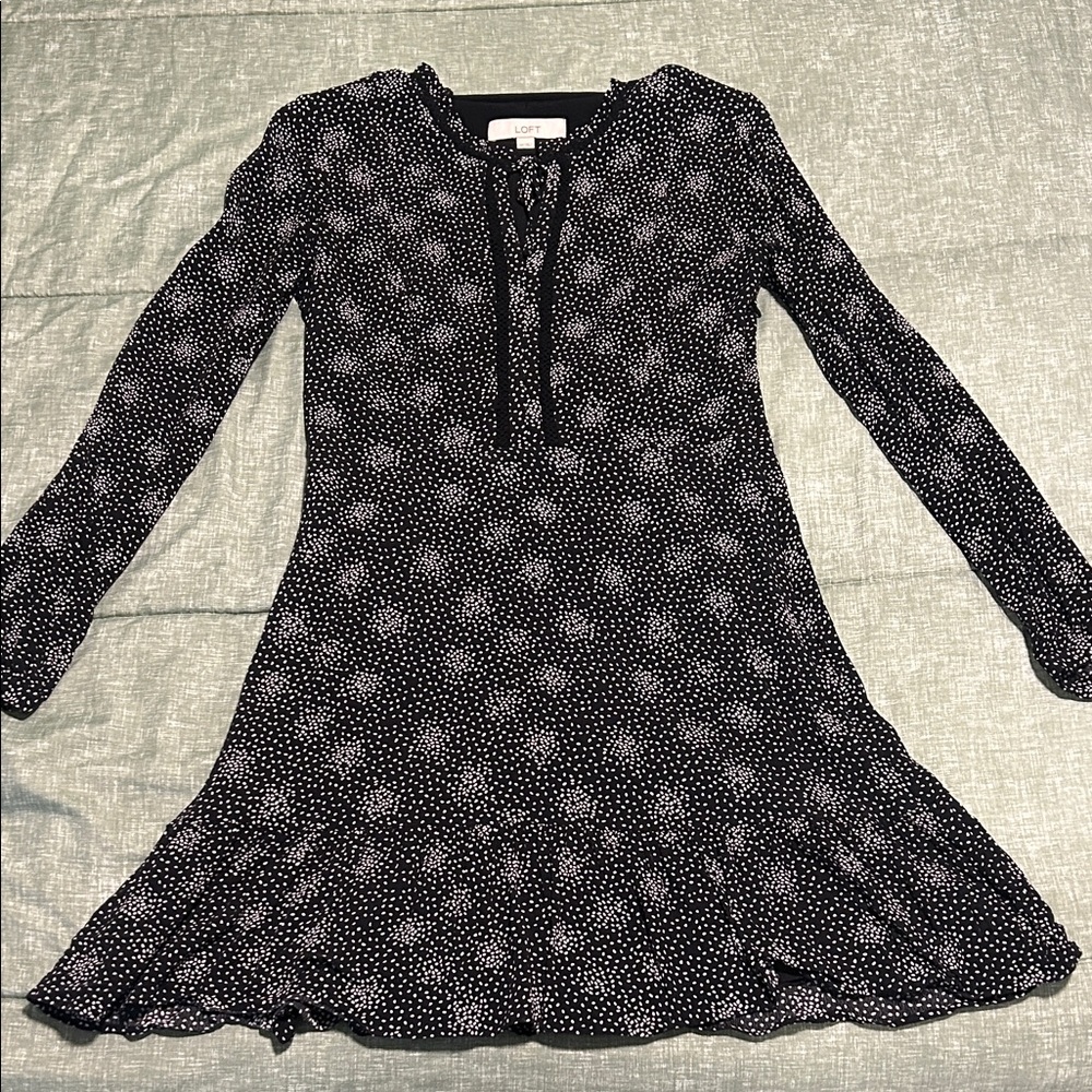 LOFT long sleeve midi dress